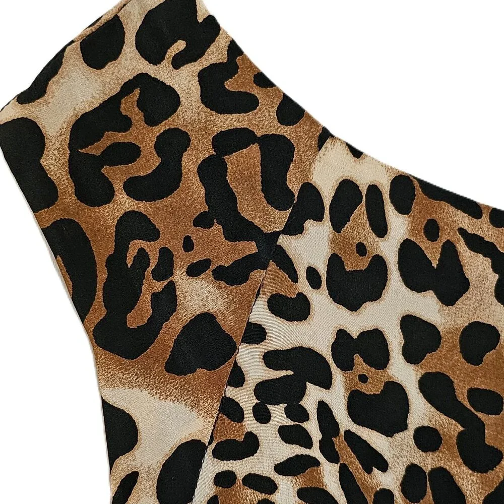 NANETTE LEPORE  LUSCIOUS  100% SILK ANIMAL PRINT DRESS  SIZE 2 - Picture 4 of 14